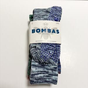 Bombas 4 Pairs Honeycomb Men L Brightly Colored Performance Grippers Calf Socks